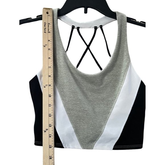 Victorias Secret PINK Ultimate Sports Bra Womens S Black White Green Criss Cross - Picture 4 of 11